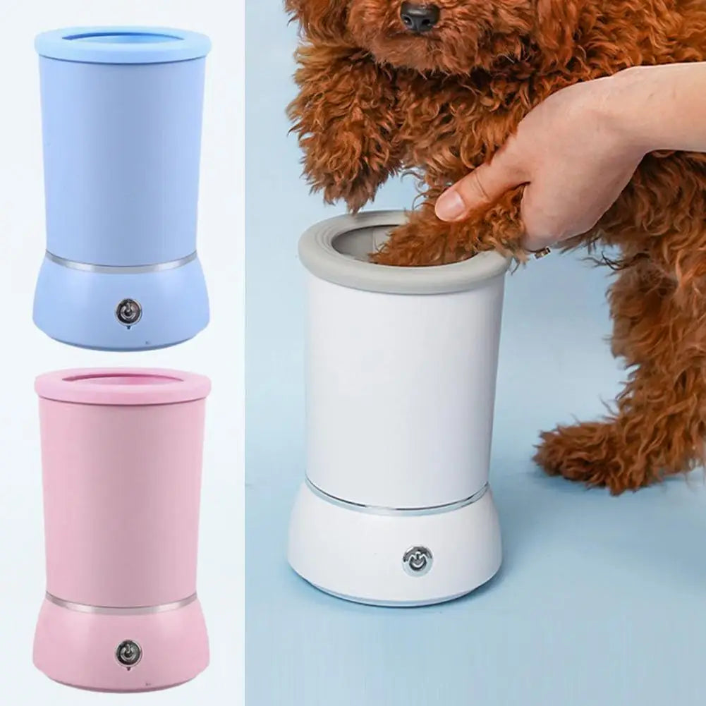 **USB Rechargeable Paw Washer & Massager for Dogs & Cats**